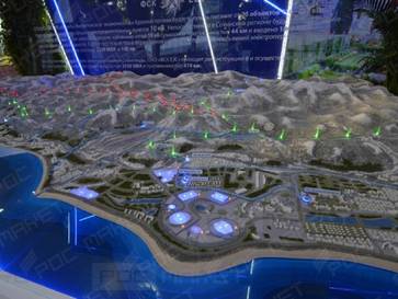 Макет "Сочинского энергоузла для электроснабжения Олимпийских игр 2014г."